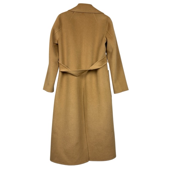 Max Mara S Wool Belted Wrap Patch Pocket Coat - Picture 3 of 8